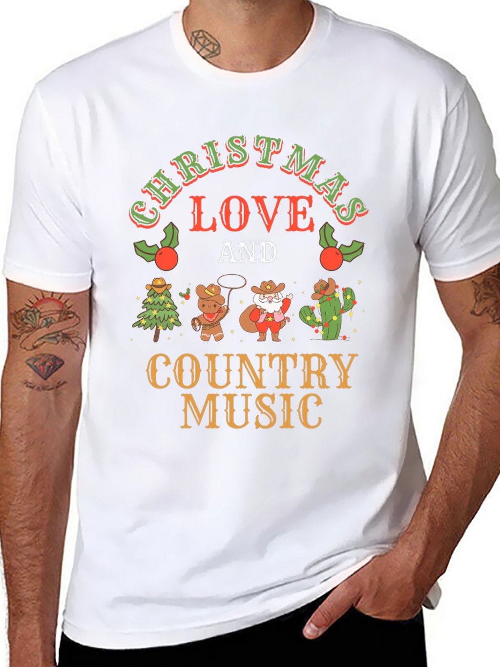 Christmas Love & Country Music T-Shirt