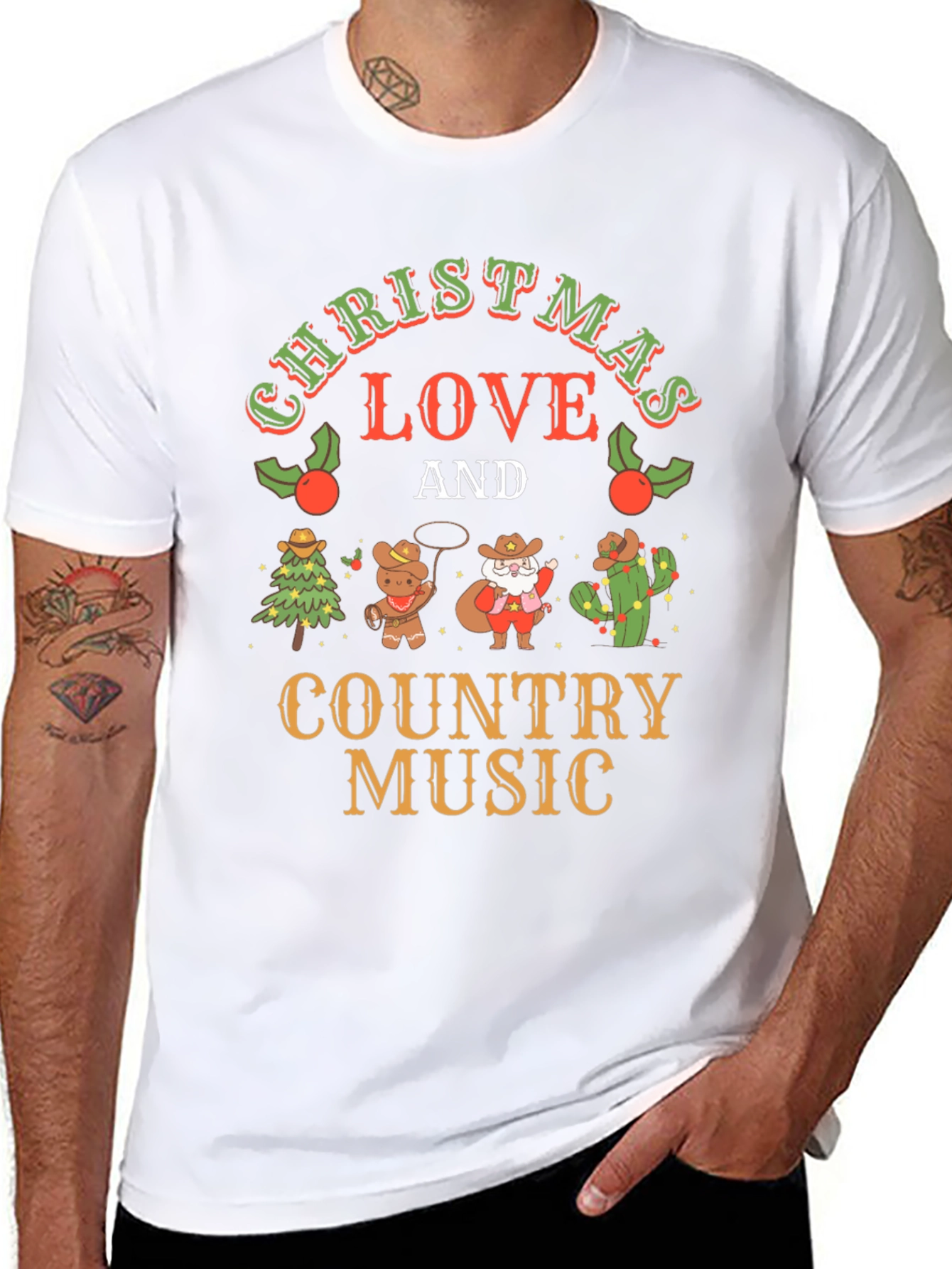 Christmas Love & Country Music T-Shirt