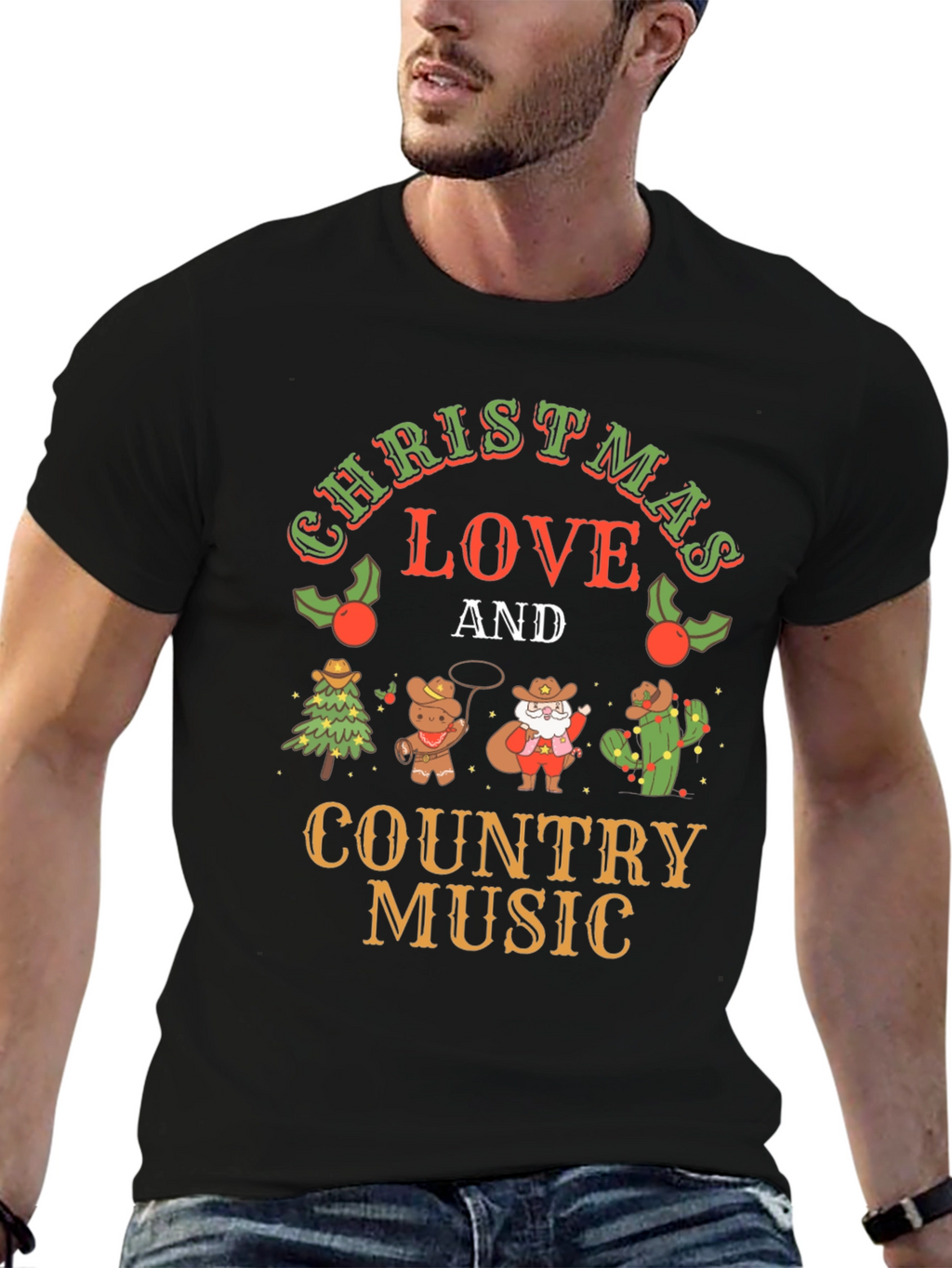 Christmas Love & Country Music T-Shirt