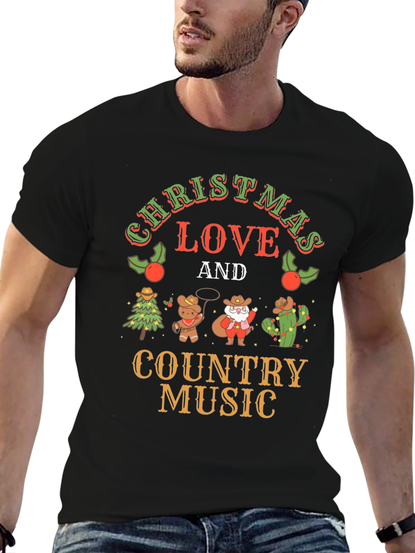 Christmas Love & Country Music T-Shirt