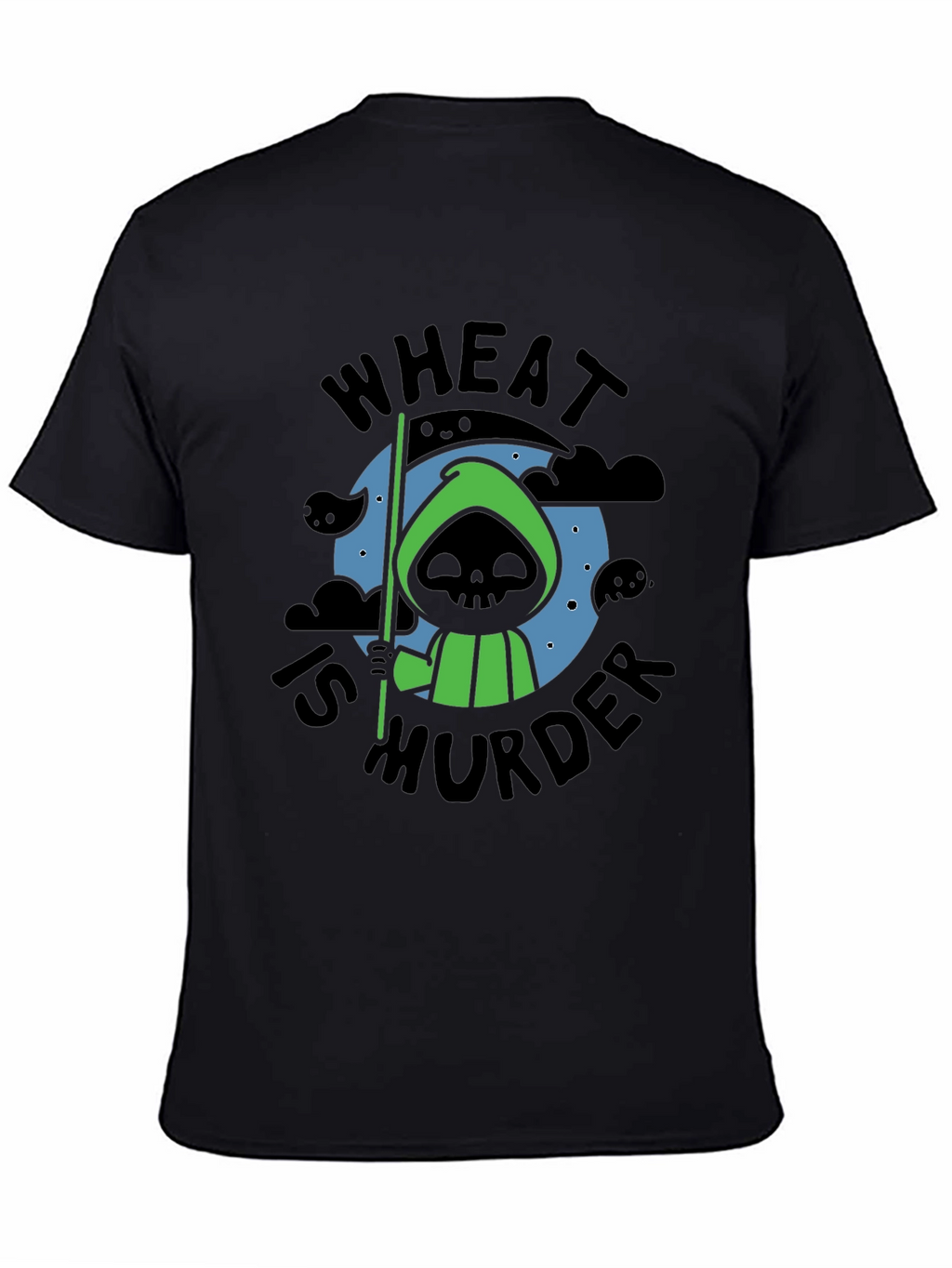Wheat is Murder T-Shirt - Grim Reaper Design