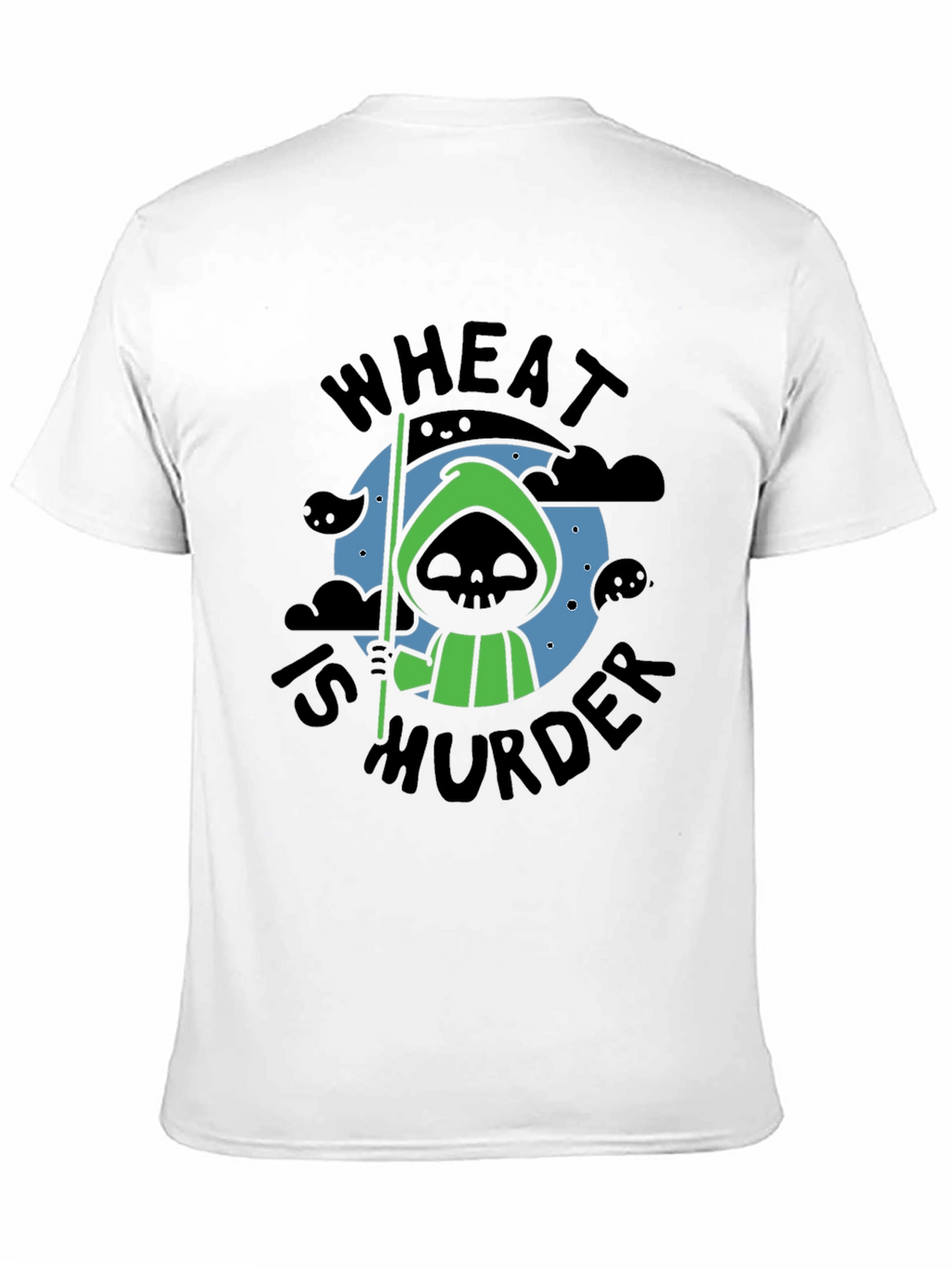 Wheat is Murder T-Shirt - Grim Reaper Design
