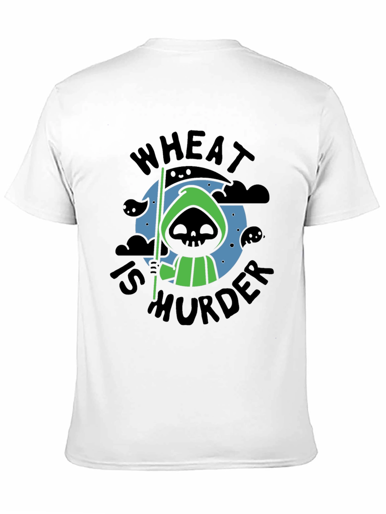 Wheat is Murder T-Shirt - Grim Reaper Design