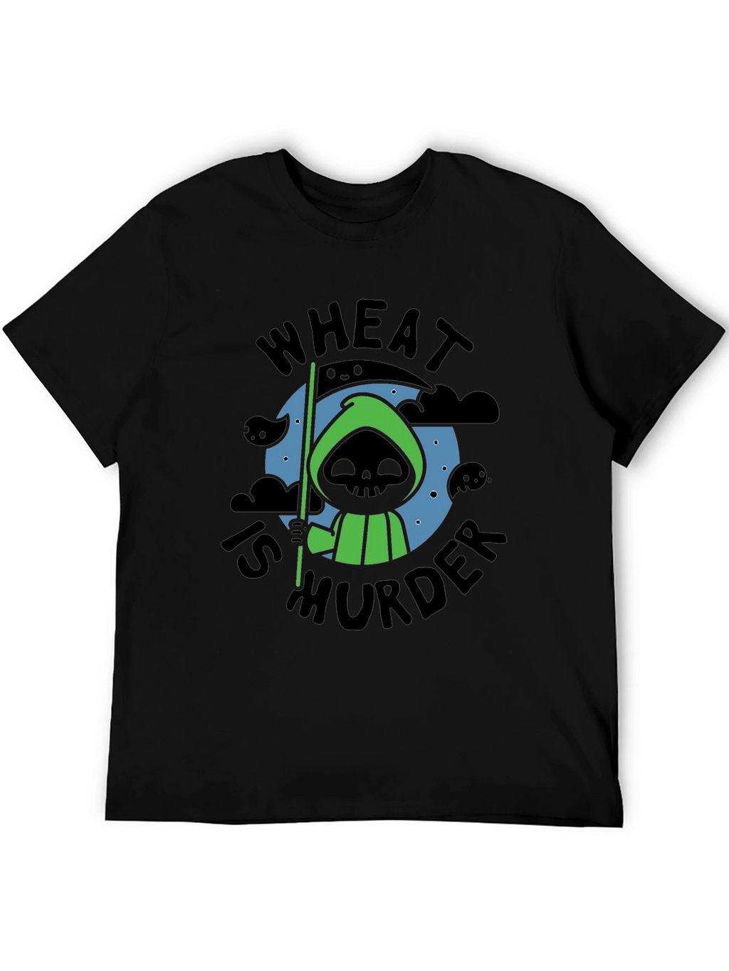 Wheat is Murder T-Shirt - Grim Reaper Design