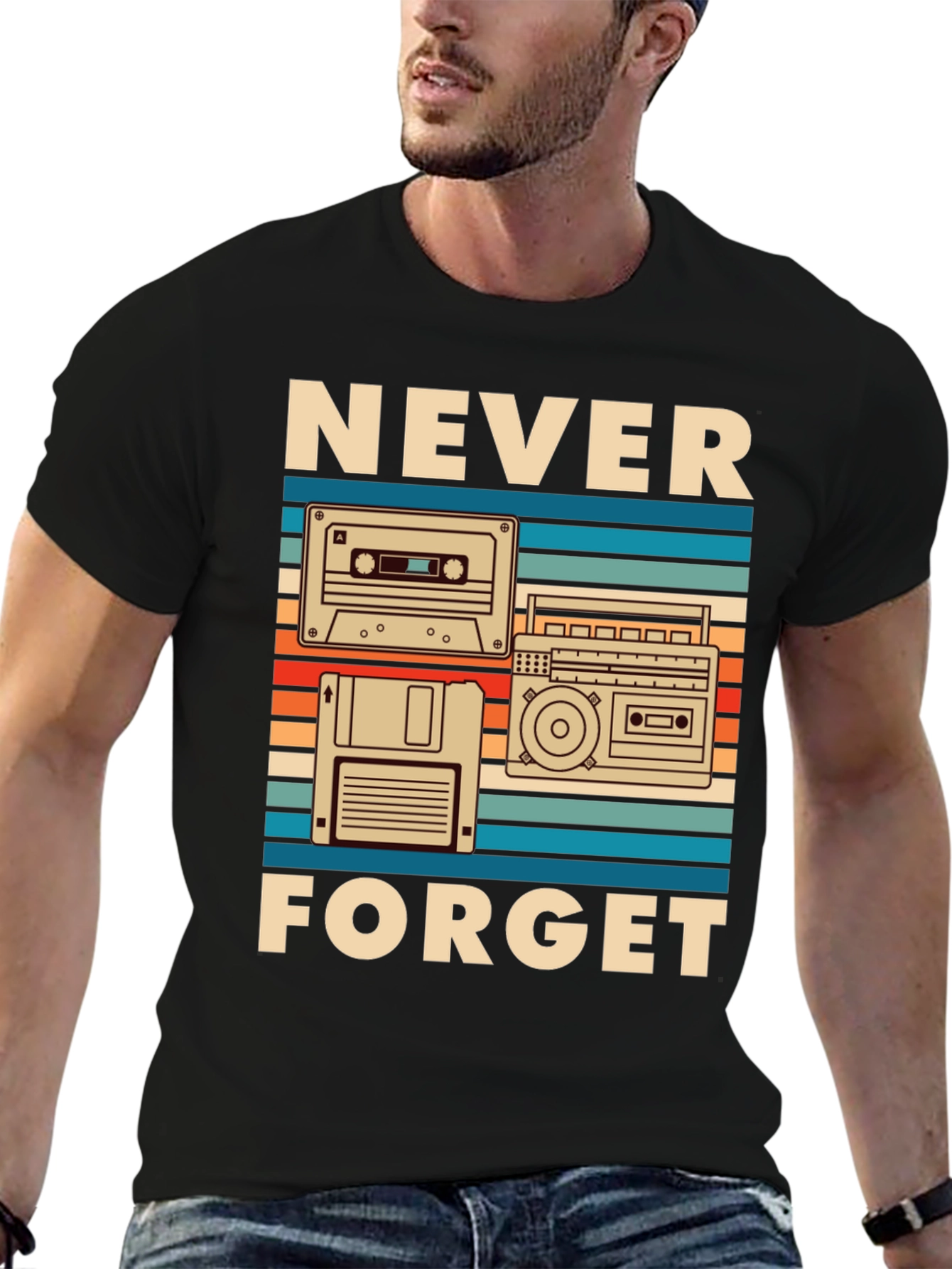 Retro Never Forget T-Shirt - 80s & 90s Nostalgia