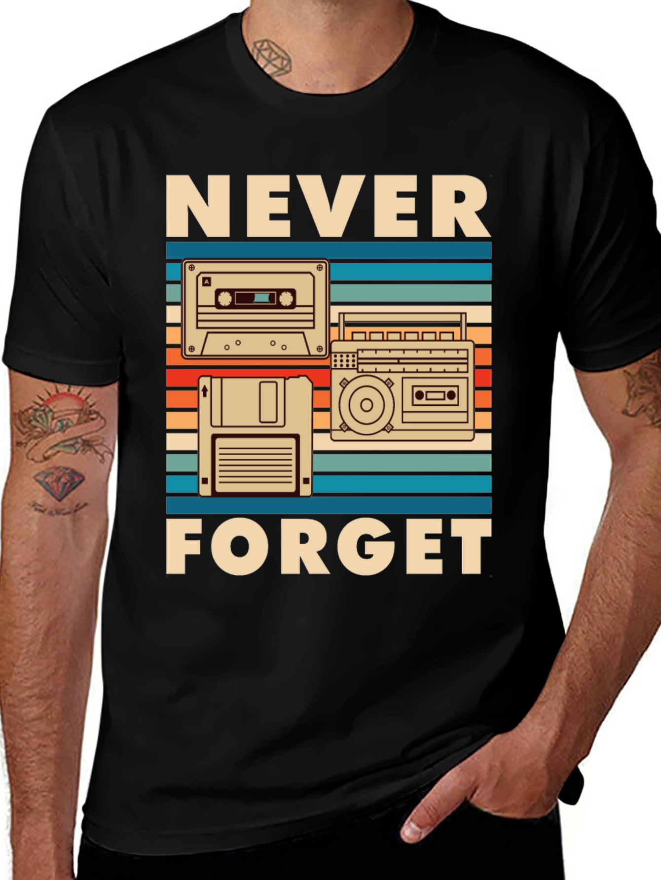 Retro Never Forget T-Shirt - 80s & 90s Nostalgia