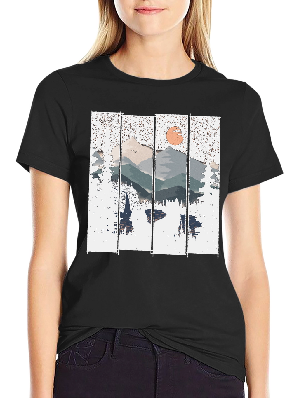 Mountain Sunset Graphic Tee - Nature Inspired Shirt