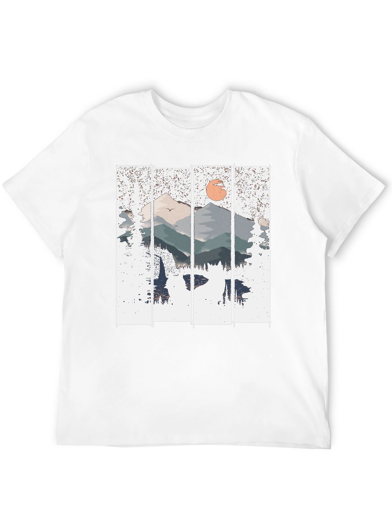 Mountain Sunset Graphic Tee - Nature Inspired Shirt