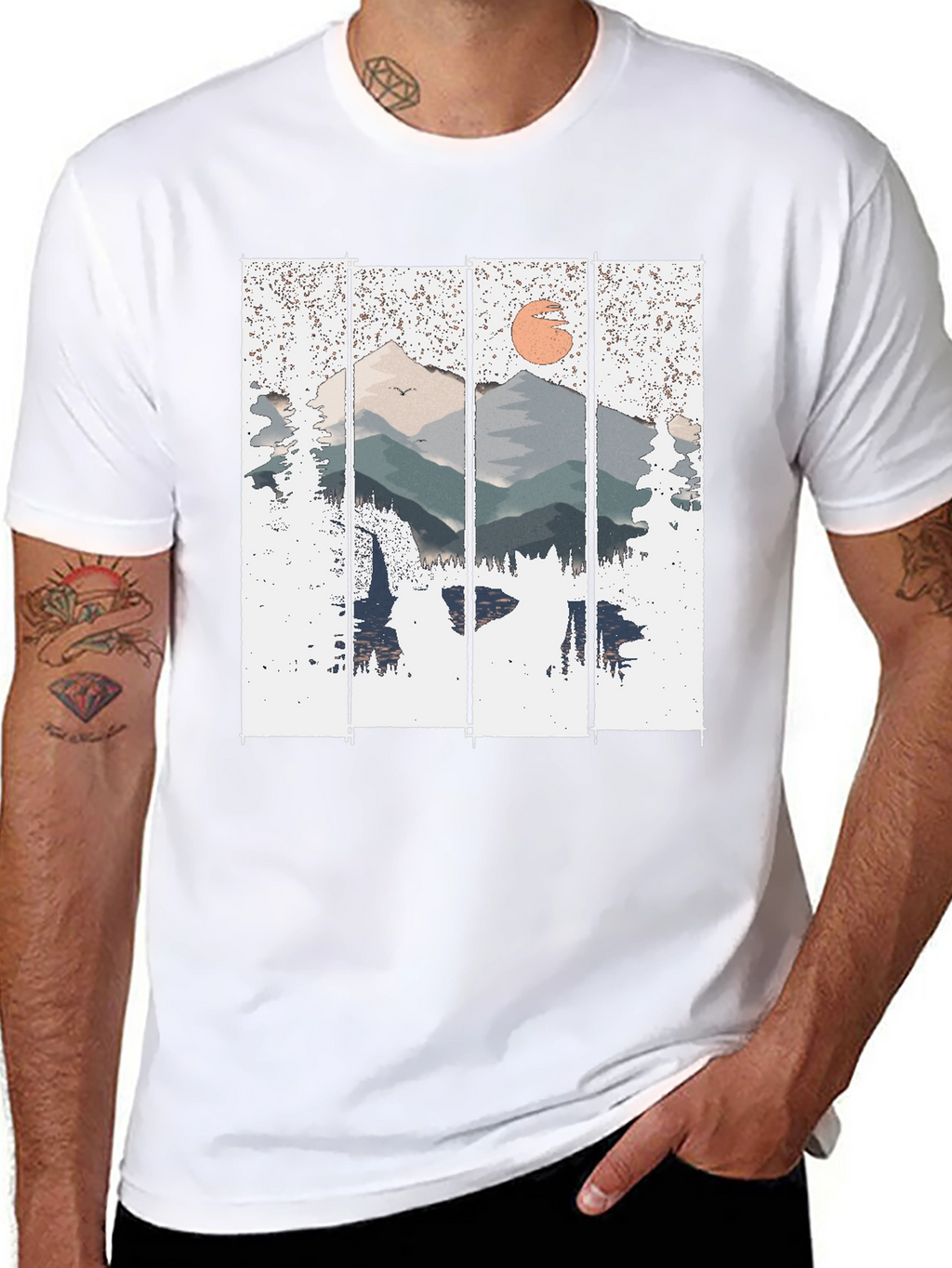 Mountain Sunset Graphic Tee - Nature Inspired Shirt