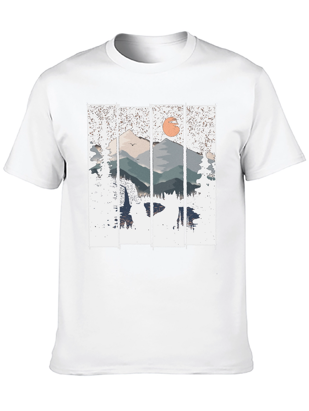 Mountain Sunset Graphic Tee - Nature Inspired Shirt