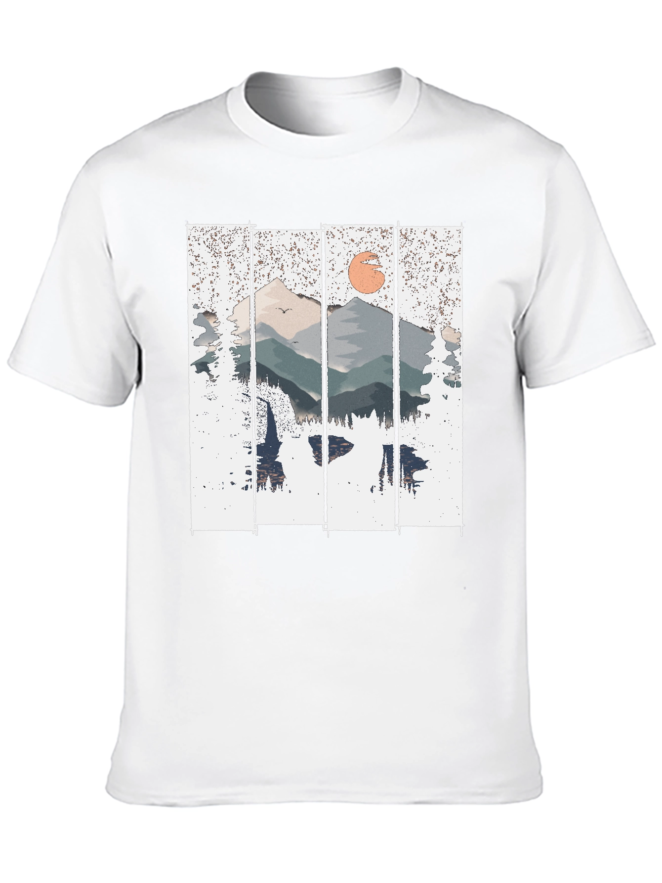 Mountain Sunset Graphic Tee - Nature Inspired Shirt