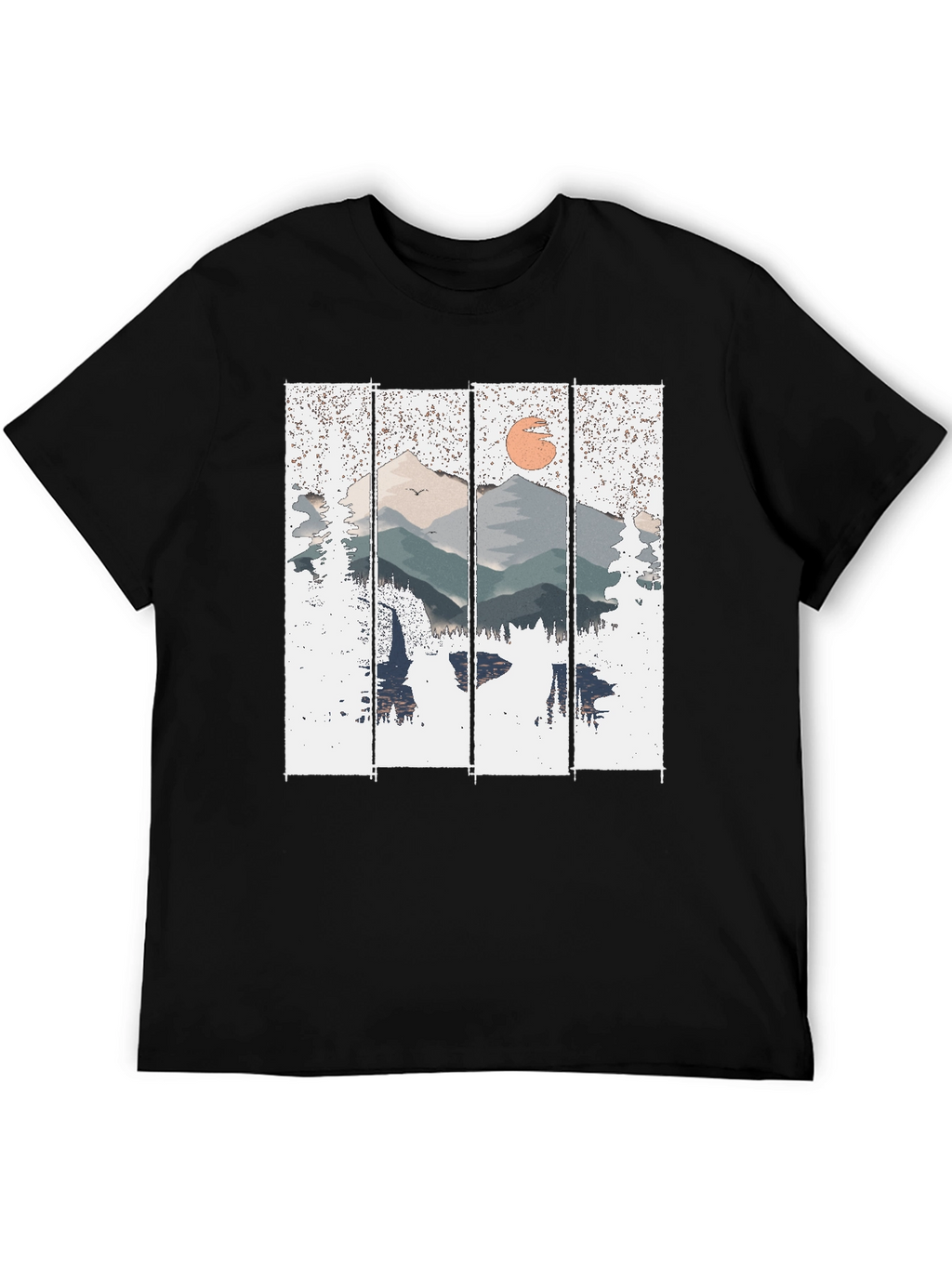 Mountain Sunset Graphic Tee - Nature Inspired Shirt