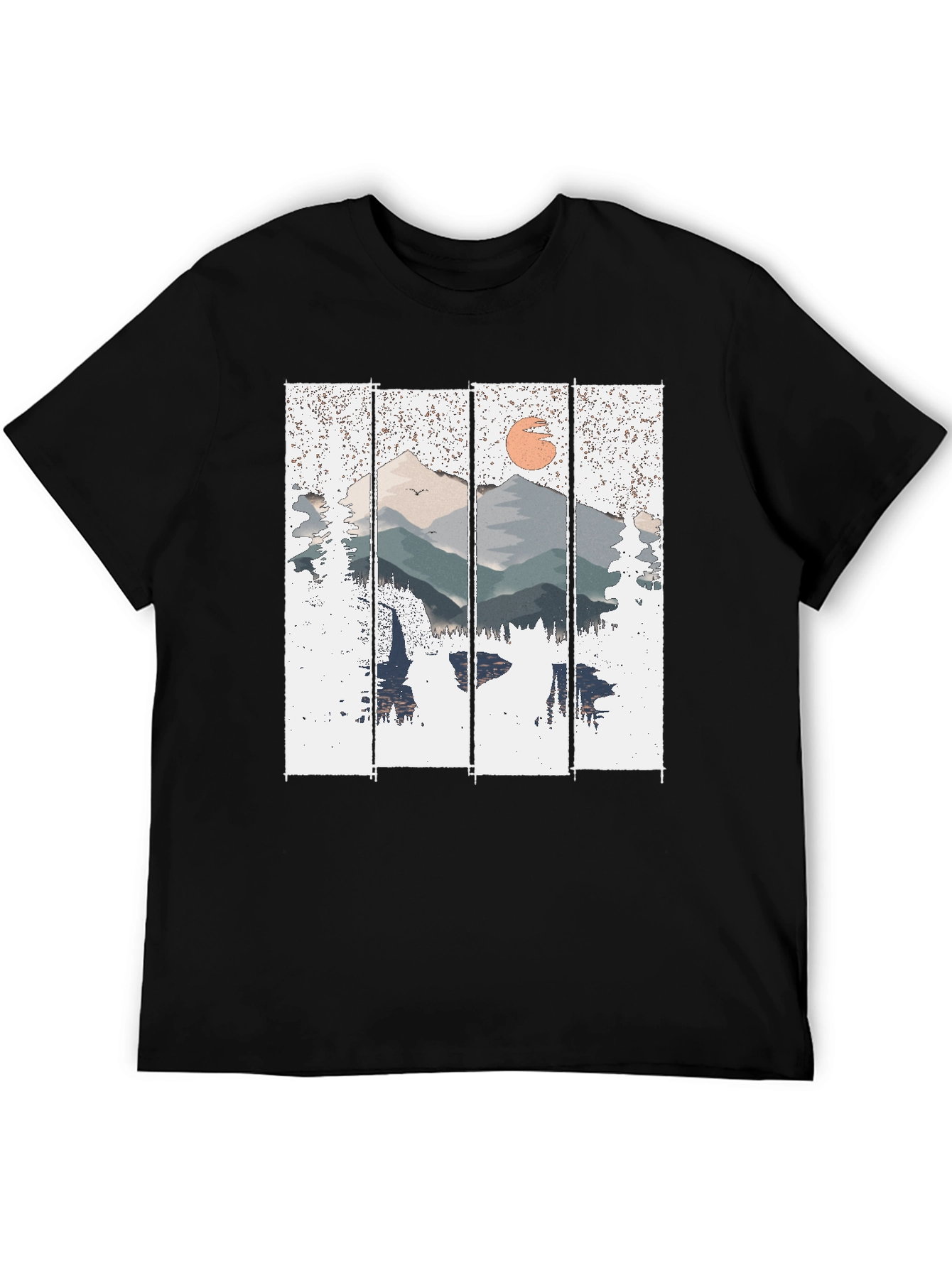 Mountain Sunset Graphic Tee - Nature Inspired Shirt