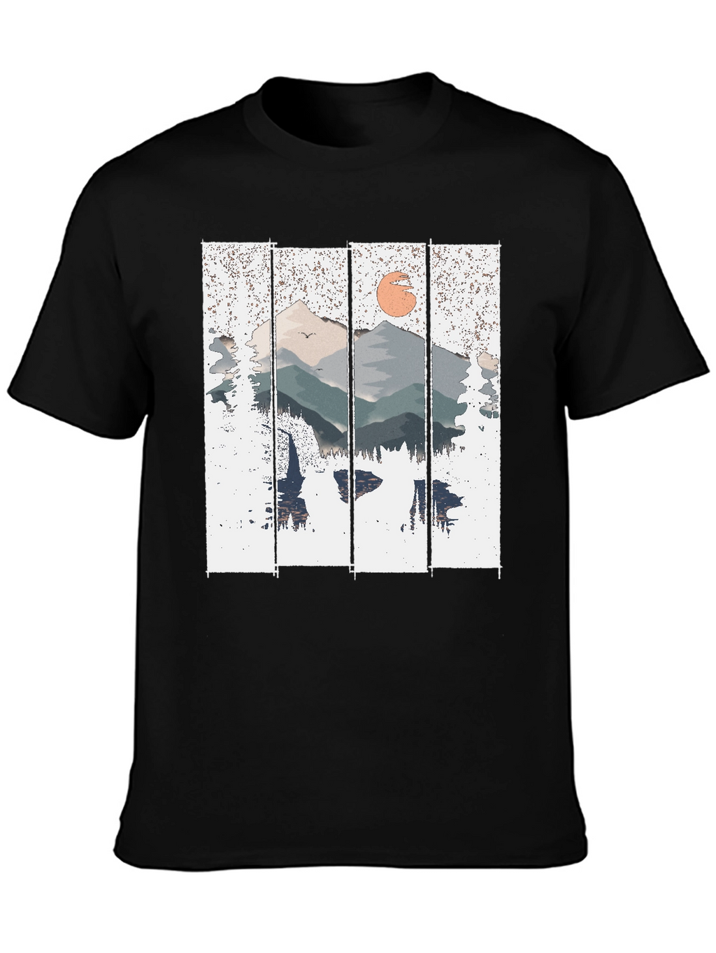 Mountain Sunset Graphic Tee - Nature Inspired Shirt