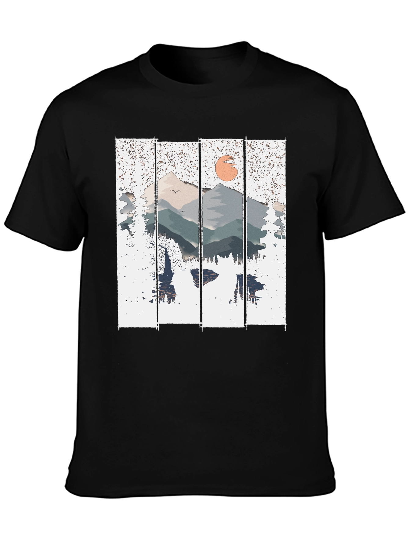Mountain Sunset Graphic Tee - Nature Inspired Shirt