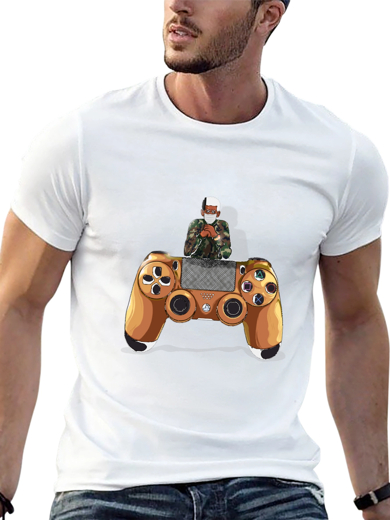 Gamer Controller Graphic Tee - Casual Style
