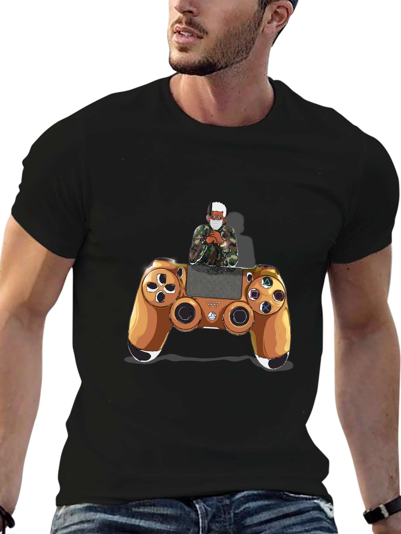 Gamer Controller Graphic Tee - Casual Style