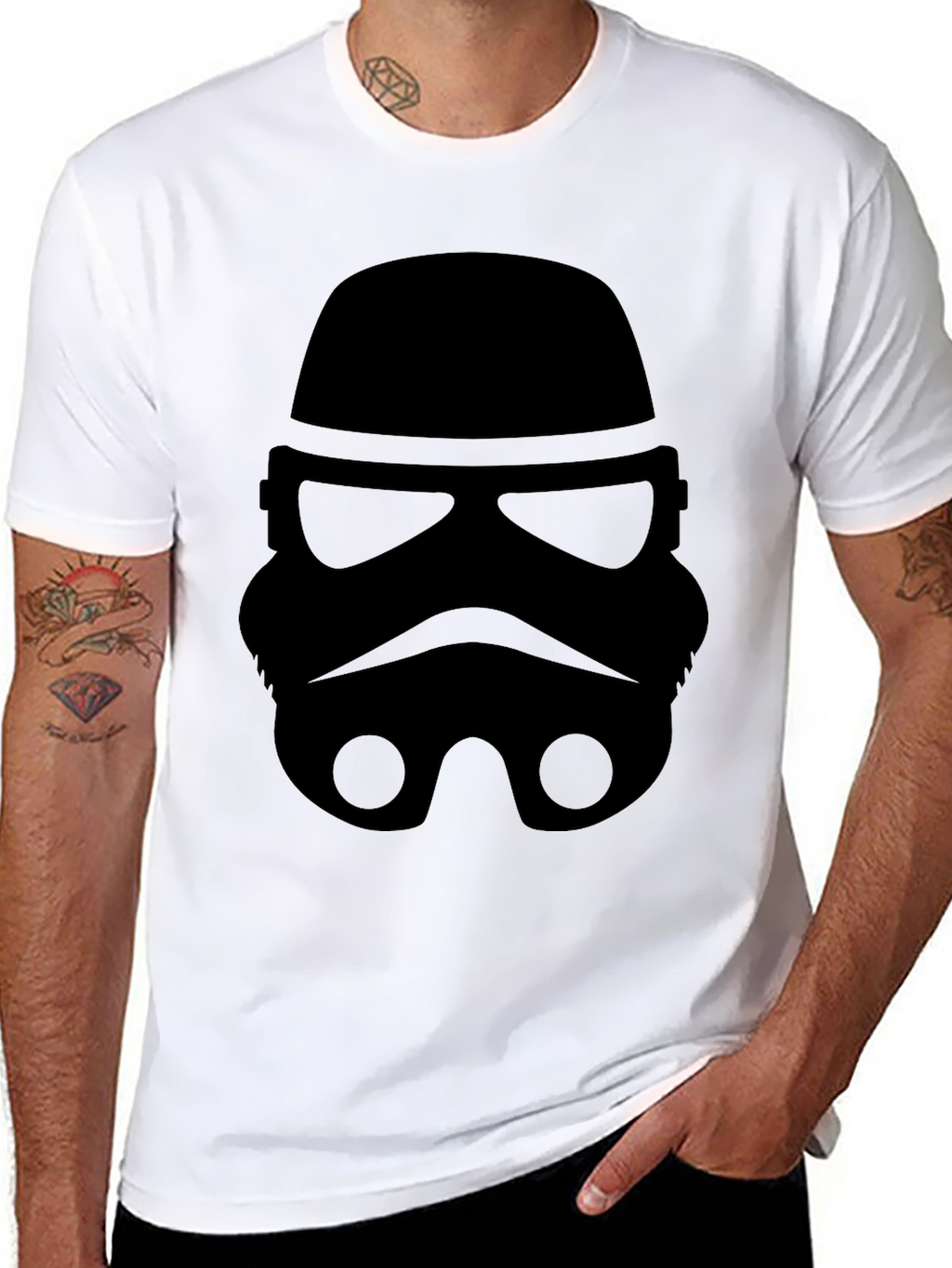 Stormtrooper Graphic Tee - Black Cotton Blend