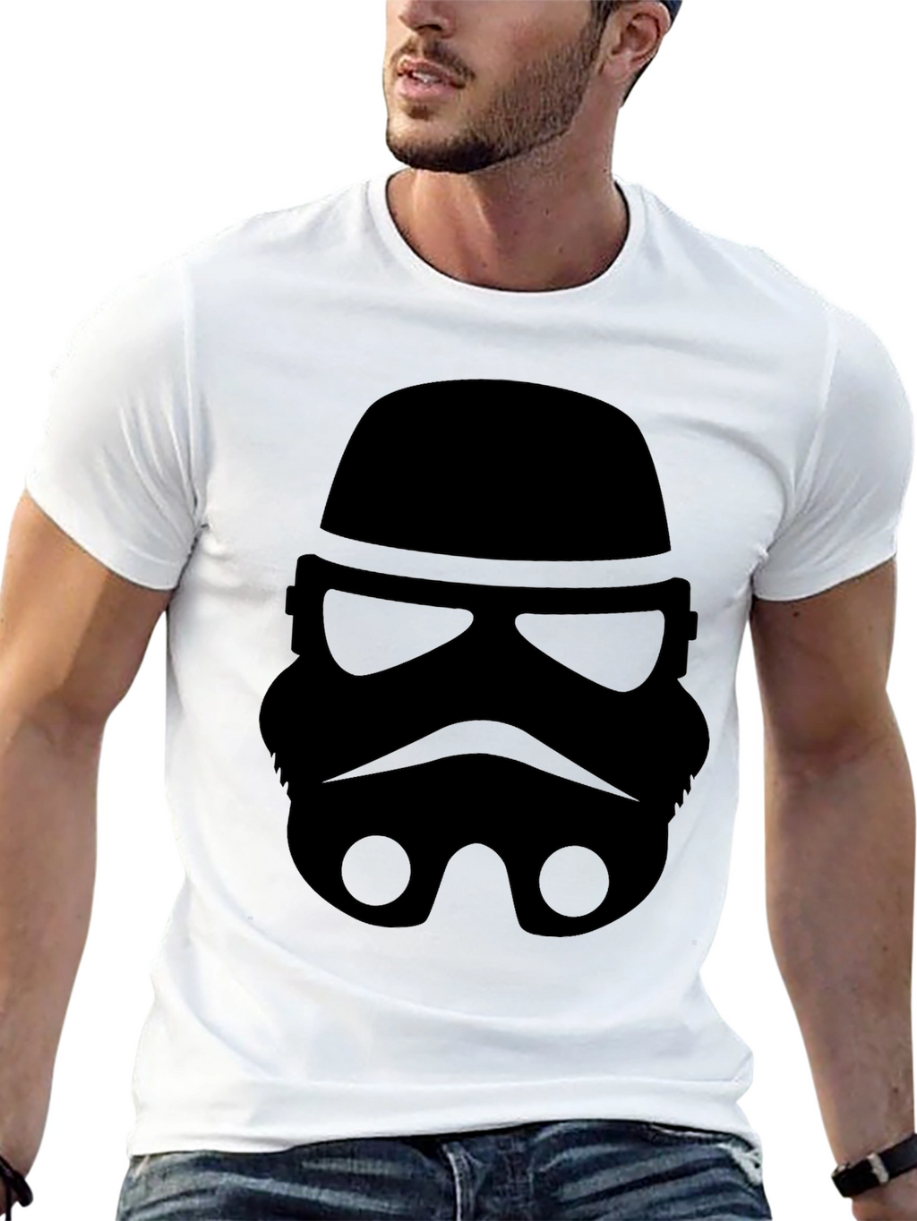 Stormtrooper Graphic Tee - Black Cotton Blend