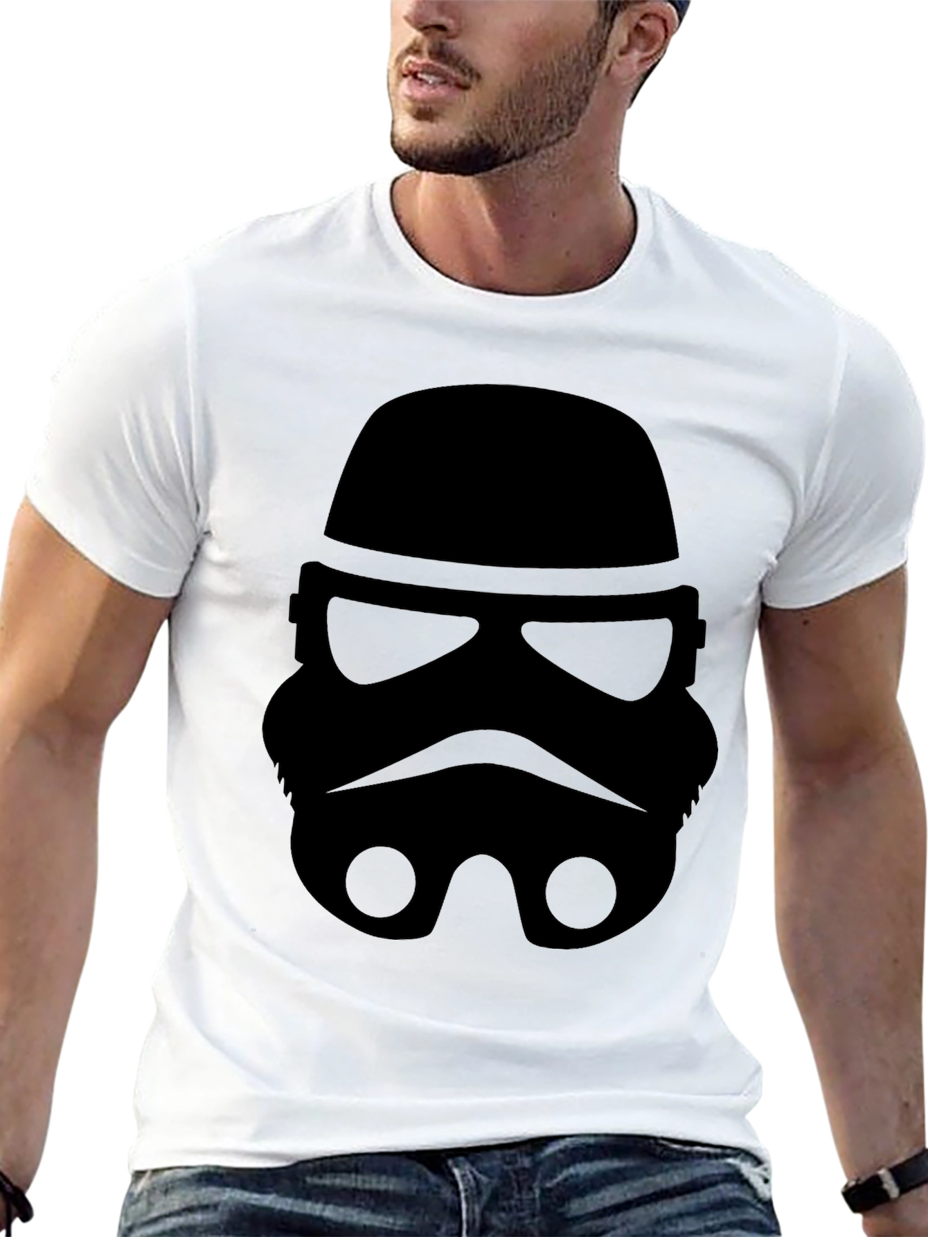 Stormtrooper Graphic Tee - Black Cotton Blend