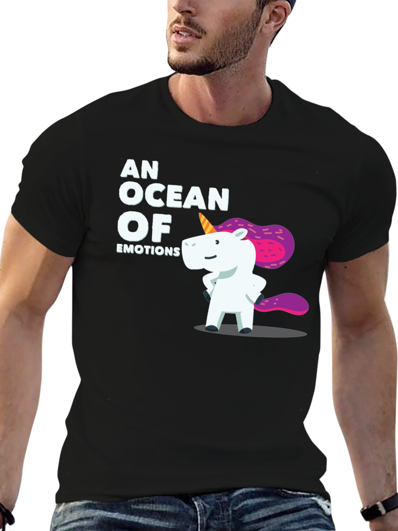 Ocean of Emotions Unicorn Graphic Tee