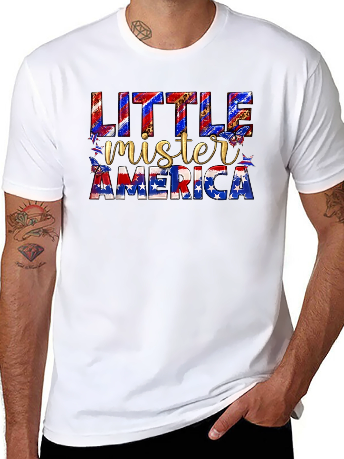 Little Mister America Patriotic T-Shirt