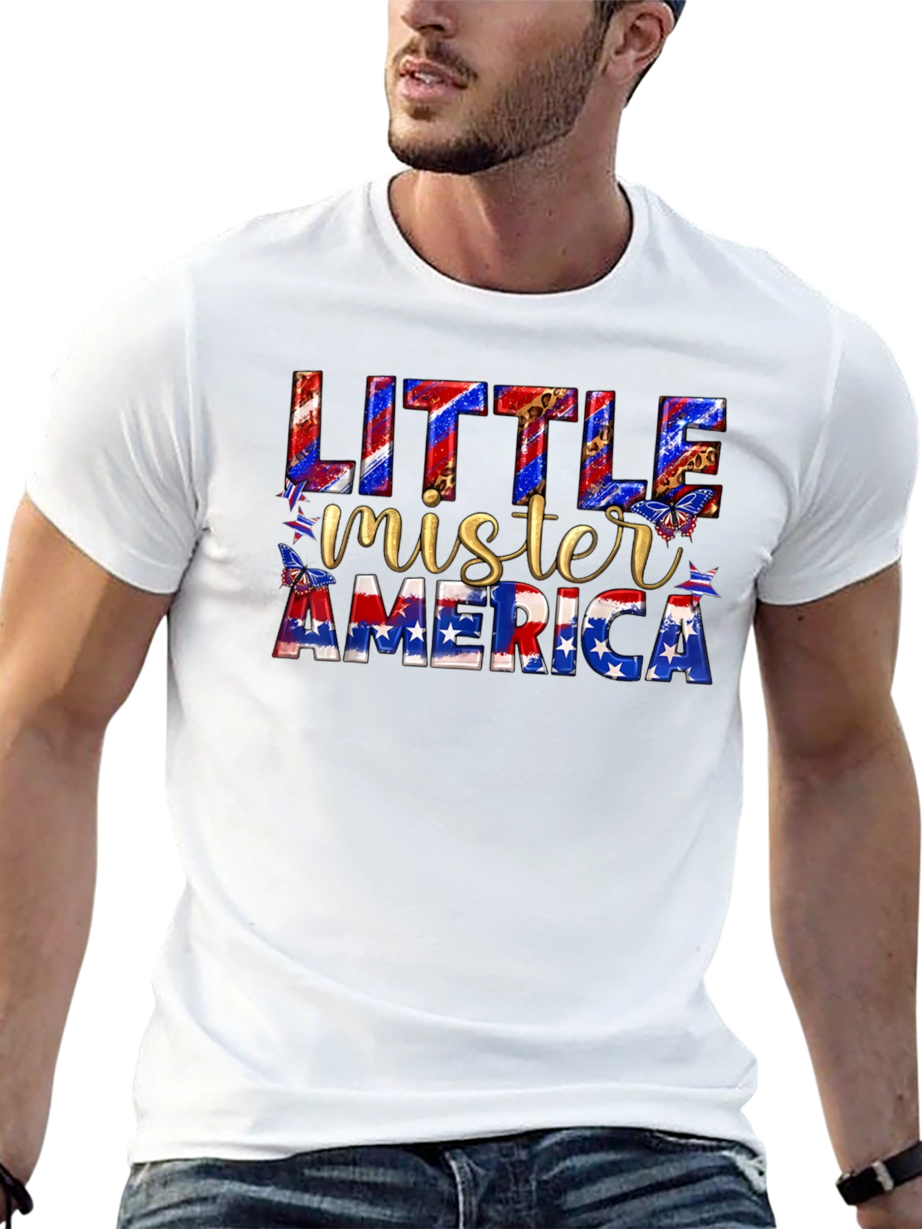 Little Mister America Patriotic T-Shirt