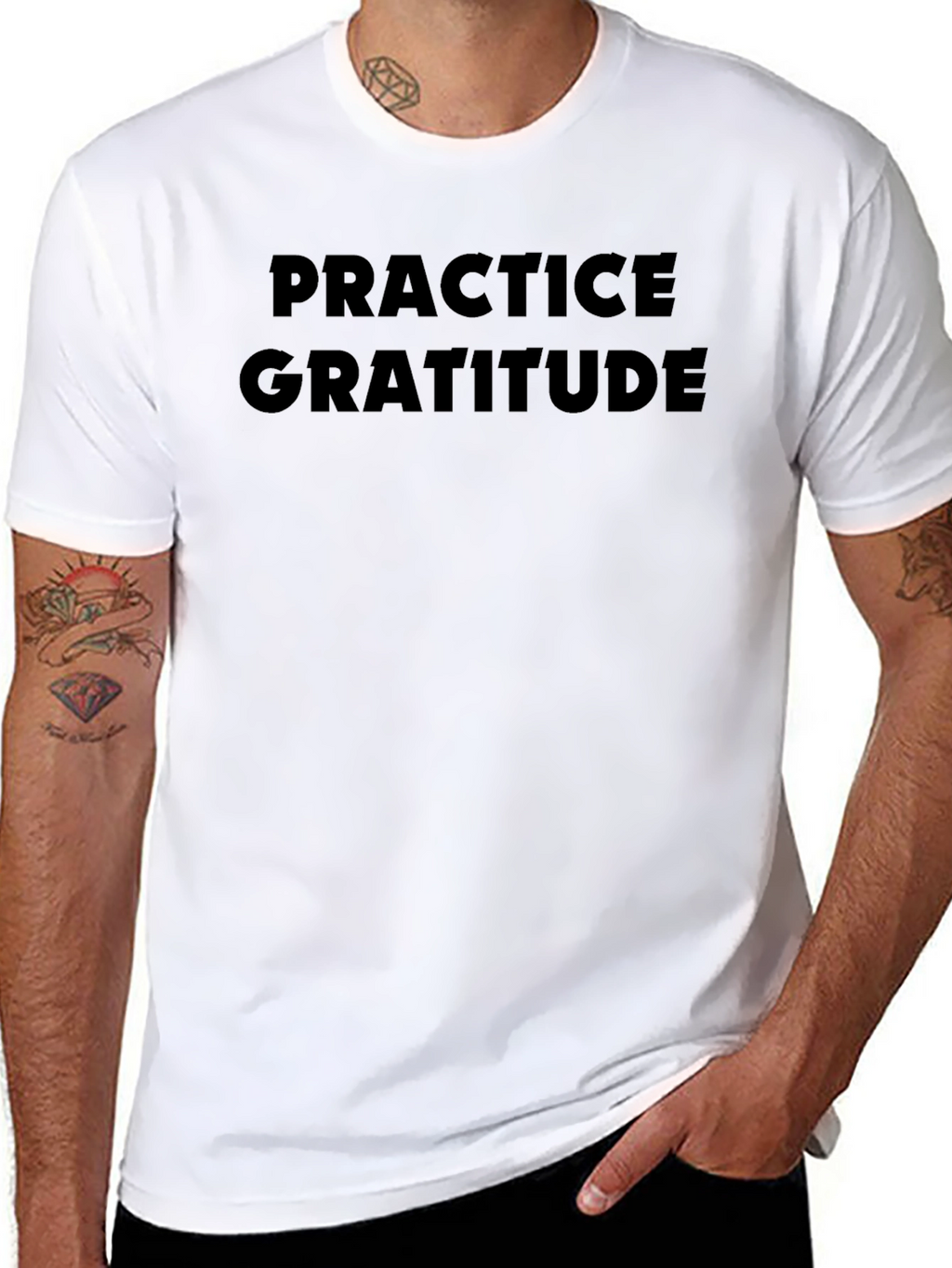 Practice Gratitude Black T-Shirt