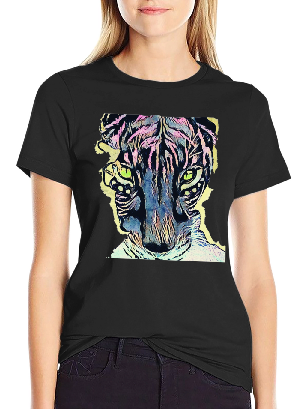 Vibrant Tiger Graphic Tee - Cool Animal Design