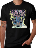 Vibrant Tiger Graphic Tee - Cool Animal Design