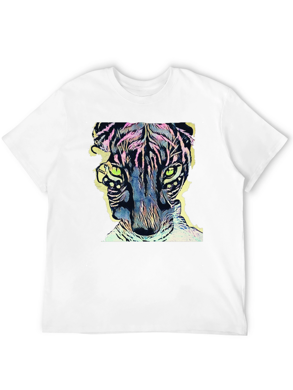 Vibrant Tiger Graphic Tee - Cool Animal Design