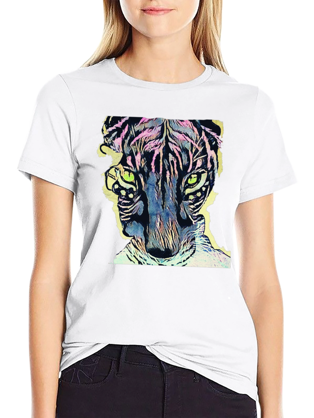Vibrant Tiger Graphic Tee - Cool Animal Design