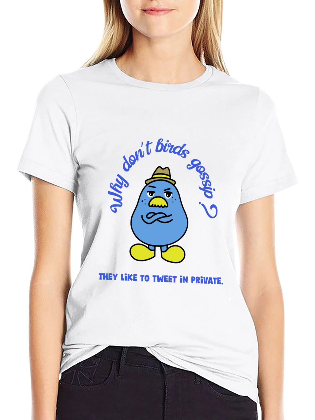 Funny Tweet in Private Bird Graphic T-Shirt