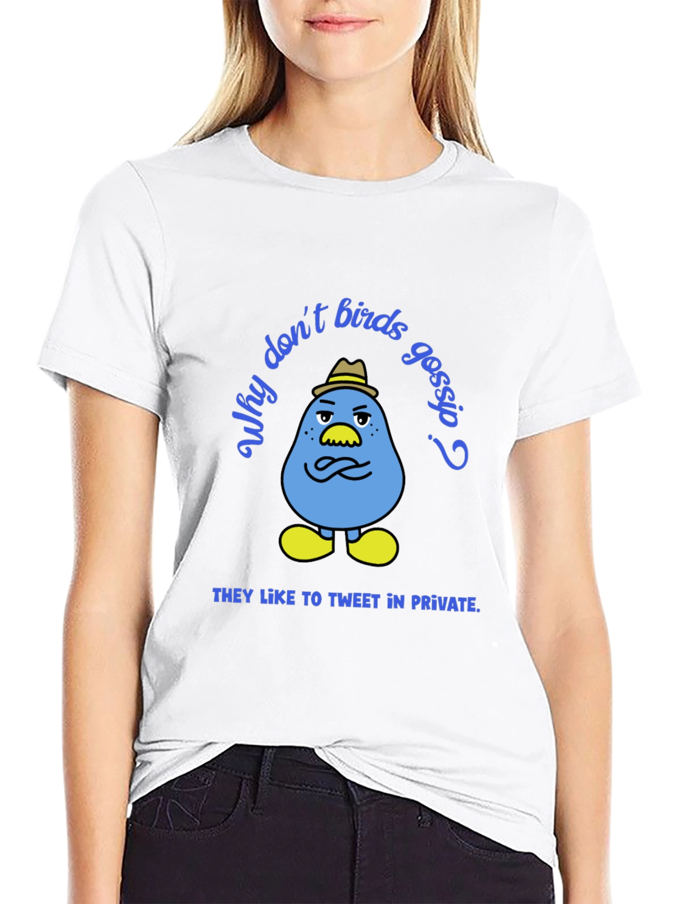 Funny Tweet in Private Bird Graphic T-Shirt