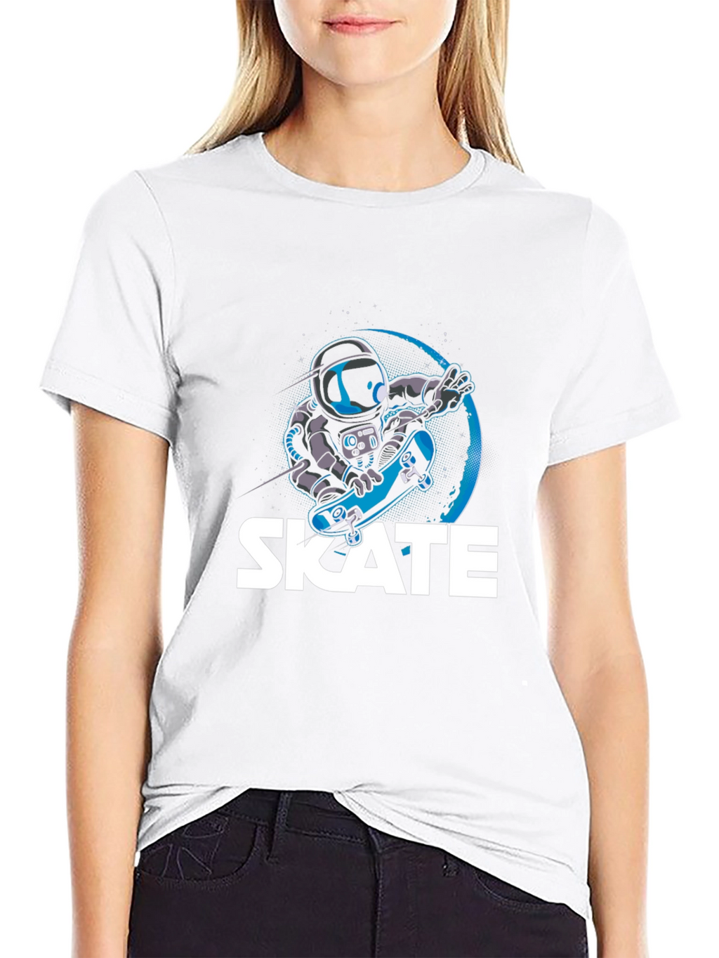 Astronaut Skate T-Shirt Cool Graphic Tee