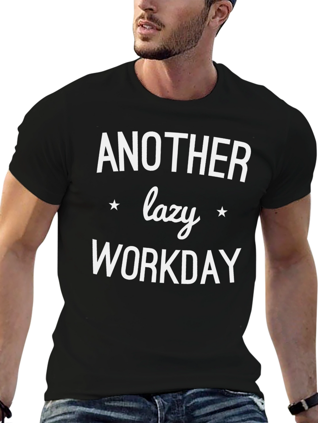 Another Lazy Workday T-Shirt - Comfy Black Tee