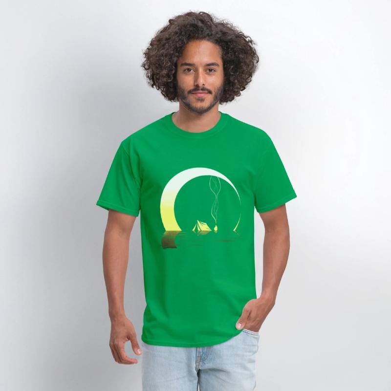 Tent In The Moonlight While Camping