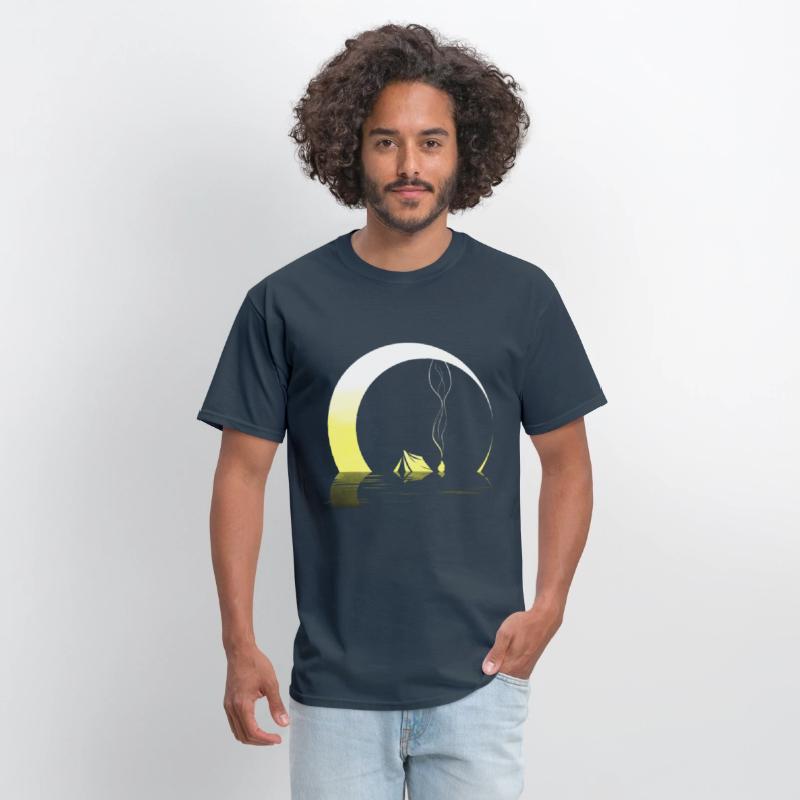 Tent In The Moonlight While Camping