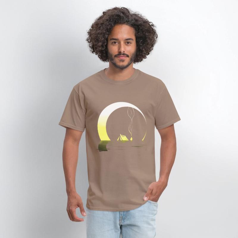 Tent In The Moonlight While Camping