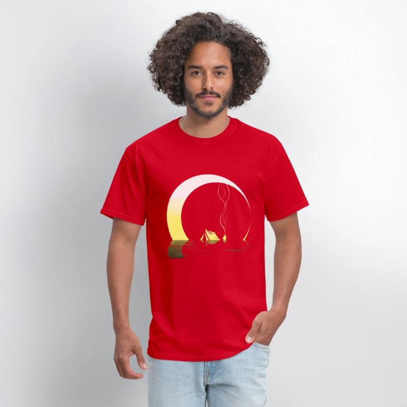 Tent In The Moonlight While Camping