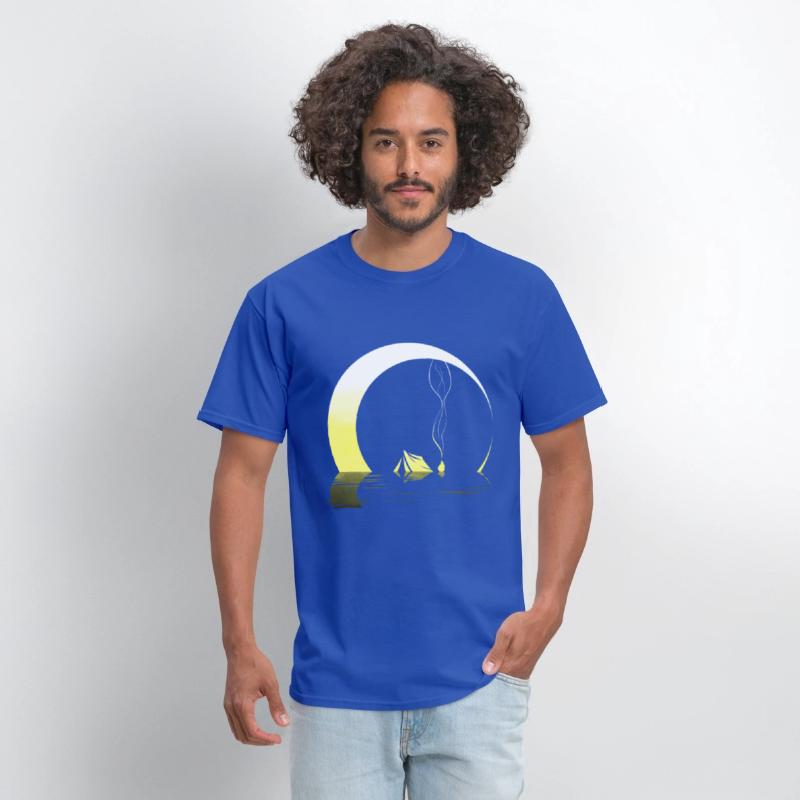 Tent In The Moonlight While Camping