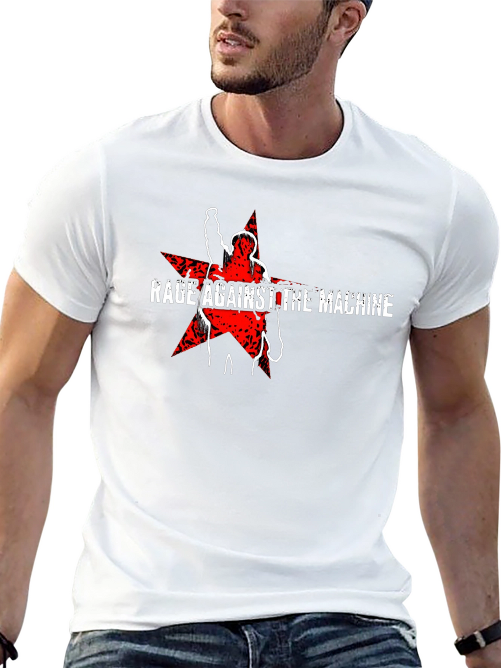 Rage Against the Machine Graphic Print Black T-Shirt