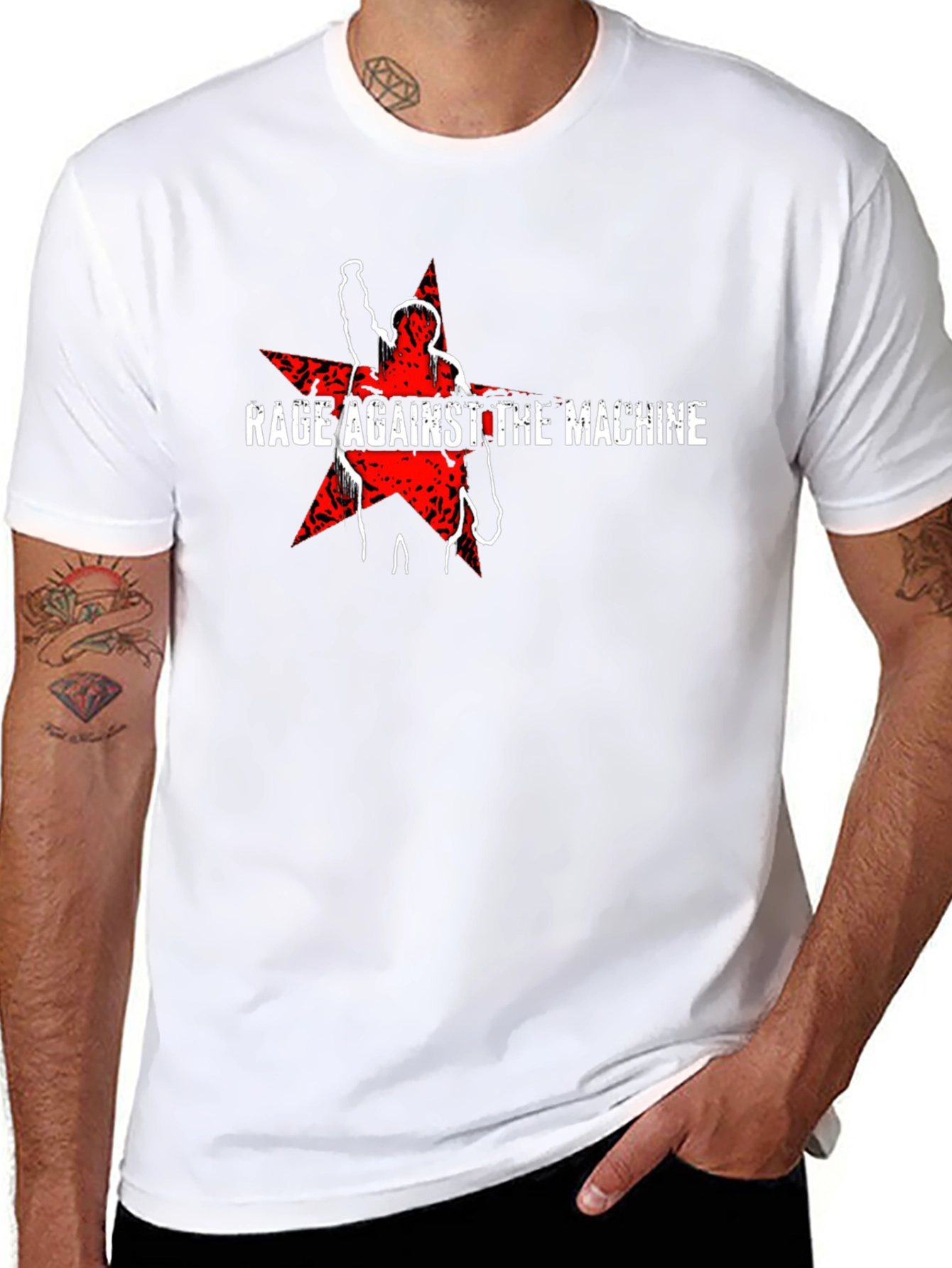 Rage Against the Machine Graphic Print Black T-Shirt