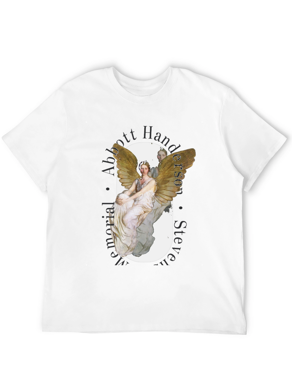 Angel Graphic Print Black T-Shirt