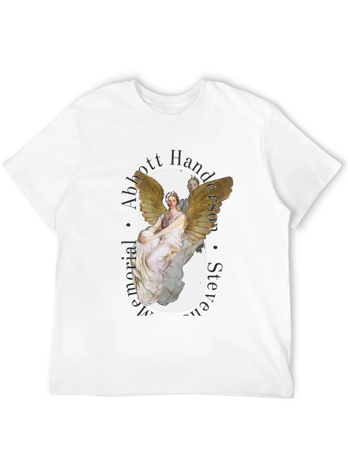 Angel Graphic Print Black T-Shirt