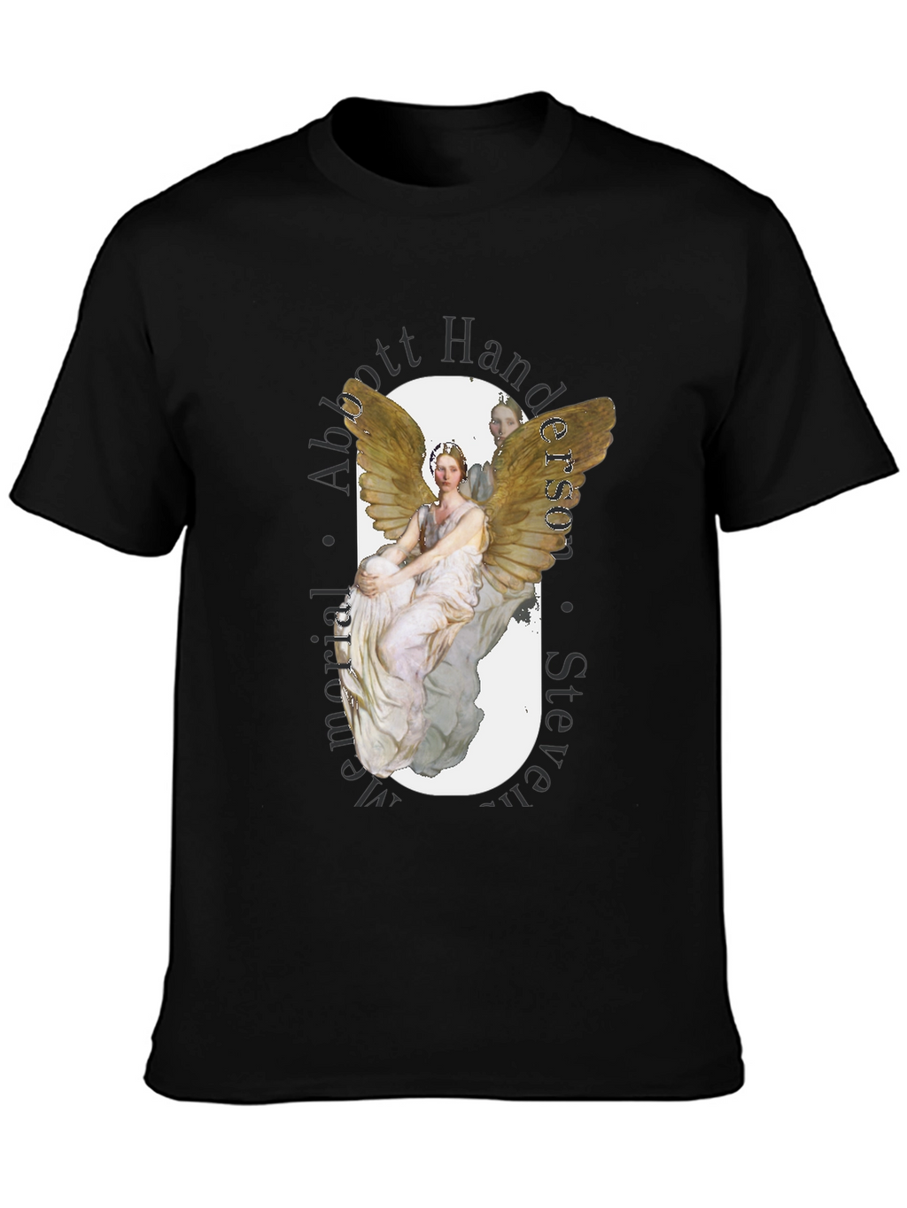 Angel Graphic Print Black T-Shirt