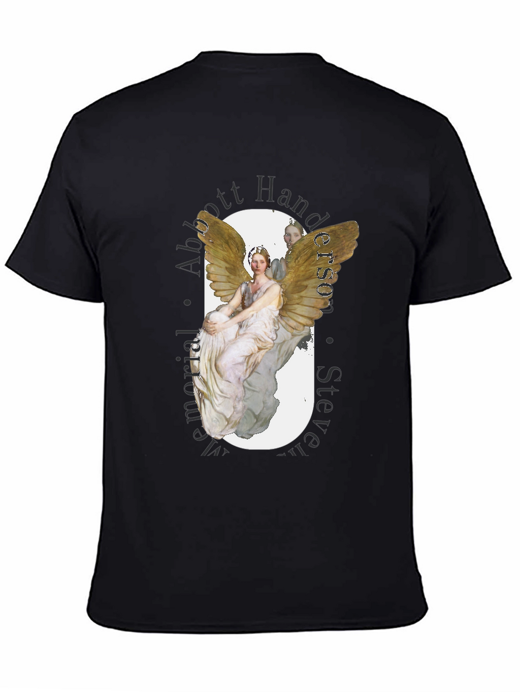 Angel Graphic Print Black T-Shirt