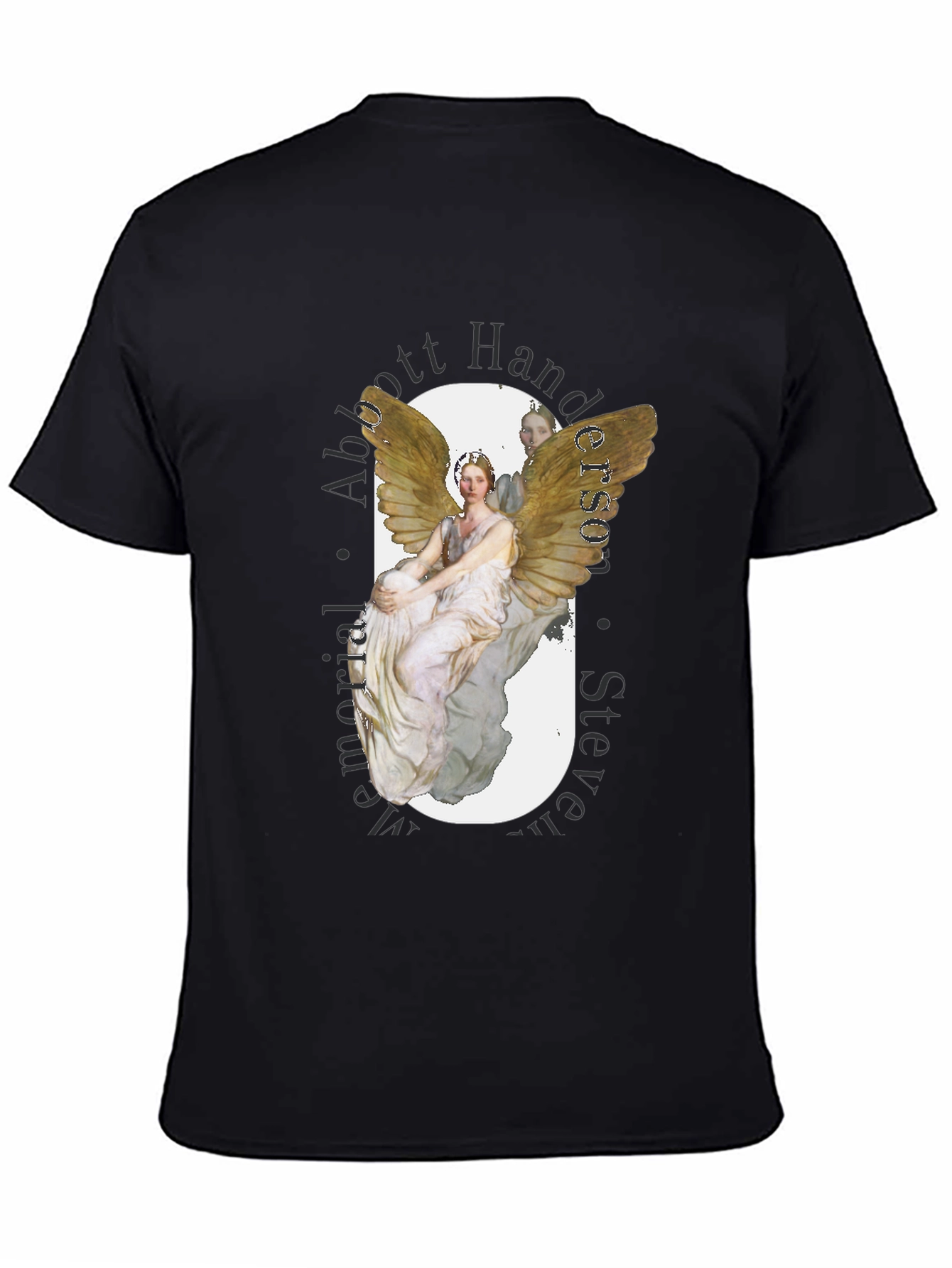 Angel Graphic Print Black T-Shirt