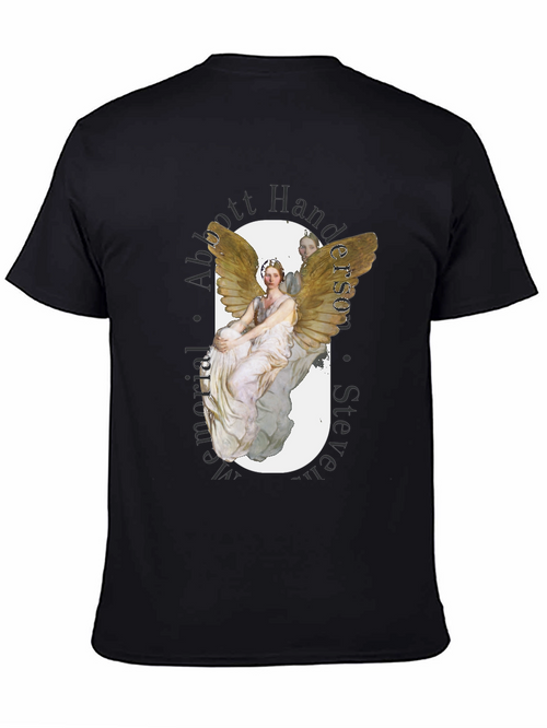 Angel Graphic Print Black T-Shirt