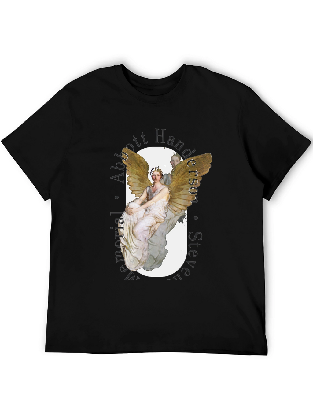 Angel Graphic Print Black T-Shirt